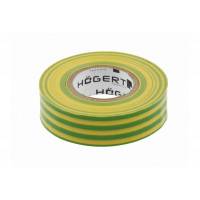 HOEGERT HT1P286 Изолента желто-зеленая PVC